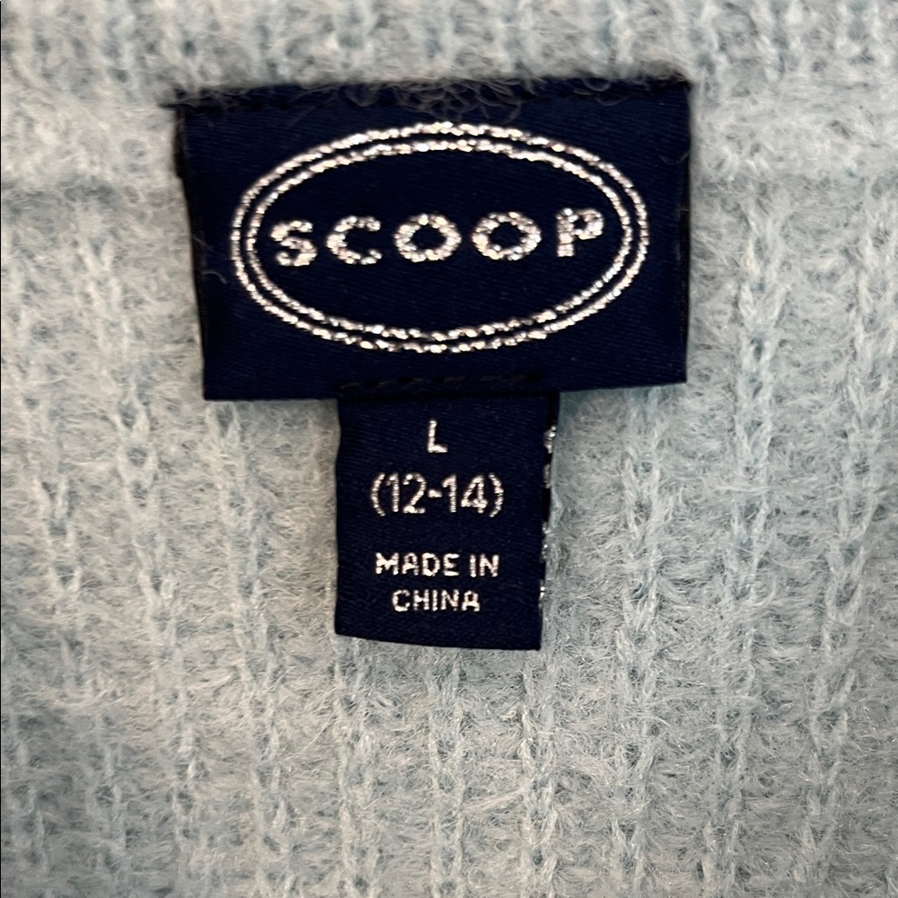 Scoop Teal Cozy Knit Crewneck Oversized Lightweight Sweater - Picture 8 of 9